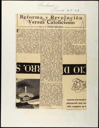 Reforma y Revolución Versus Catolicismo.