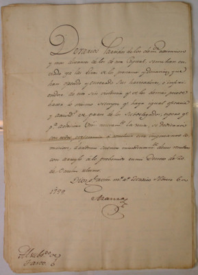 Correspondencia del virrey con el subdelegado de Taxco sobre diversos temas: donativos, fuero militar, arrendamientos de fincas de comunidades de indios, prohibición de fuegos artificiales, recolección de préstamos y donativos, disposiciones sobre vestime