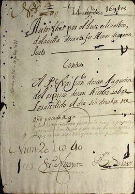 Libro Diocesano 398 de la sección Gobierno serie Religiosos-Agustinos