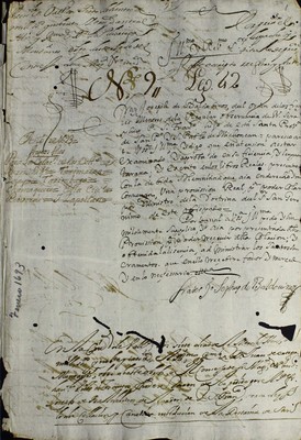 Libro Diocesano 591 de la sección Gobierno serie Religiosos-Franciscanos