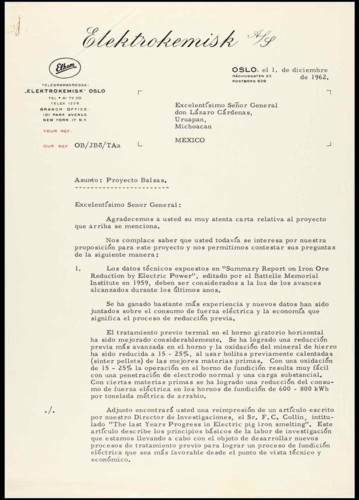 Vida laboral del general Lázaro Cárdenas: Hornos de fundición