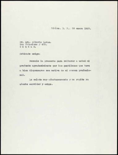 Vida personal del ingeniero Cuauhtémoc Cárdenas Solórzano: Felicitaciones por su examen profesional. VII
