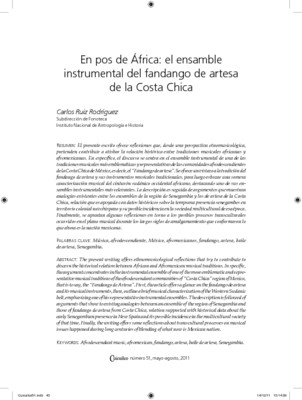 En pos de África: el ensamble instrumental del fandango de artesa de la Costa Chica