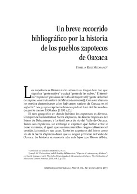 Un breve recorrido bibliográfico por la historia de los pueblos zapotecos de Oaxaca