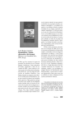 Luis Barjau (coord.), Etnohistoria. Visión alternativa del tiempo, México, INAH (Científica, 491), 2006, 222 pp.