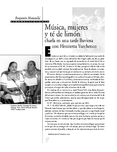 Música, mujeres y té de limón: charla en una tarde lluviosa con Henrietta Yurchenco