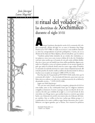 El ritual del volador en las doctrinas de Xochimilco durante el siglo XVIII