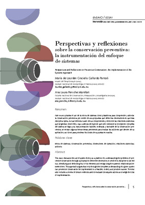 Perspectivas y reflexiones sobre la conservación preventiva: la instrumentación del enfoque de sistemas