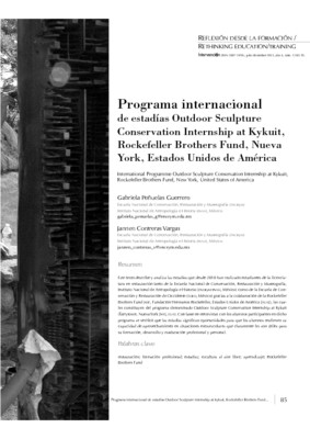 Programa internacional de estadías Outdoor Sculpture Conservation Internship at Kykuit, Rockefeller Brothers Fund, Nueva York, Estados Unidos de América