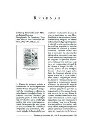 Códices y documentos sobre México, Primer Simposio. Recopilación de Constanza Vega Sosa, México, INAH (Colección Científica, 286), 344 pp., ils.