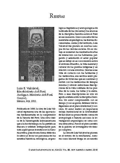 Luis E. Valcárcel, Etnohistoria del Perú Antiguo. Historia del Perú (Incas), México, FCE, 2012.