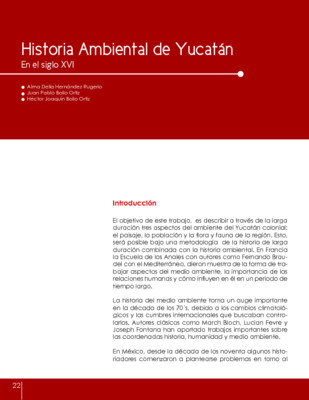 Historia Ambiental de Yucatán