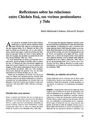 Reflexiones sobre las relaciones entre Chichén Itzá, sus vecinos peninsulares y Tula