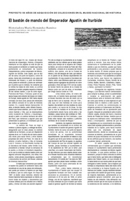 El bastón de mando del Emperador Agustín de Iturbide