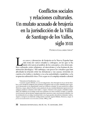 Conflictos sociales y relaciones culturales. Un mulato acusado de brujería en la jurisdicción de la Villa de Santiago de los Valles, siglo XVIII 