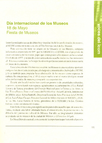 Día Internacional de los Museos 18 de Mayo. Fiesta de Museos