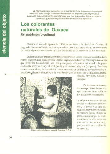 Los colorantes naturales de Oaxaca