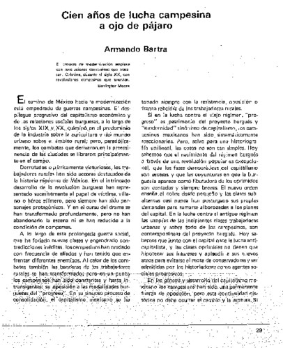 Cien años de lucha campesina a ojo de pájaro