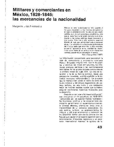 Militares y comerciantes en México, 1828-1846: las mercancías de la nacionalidad
