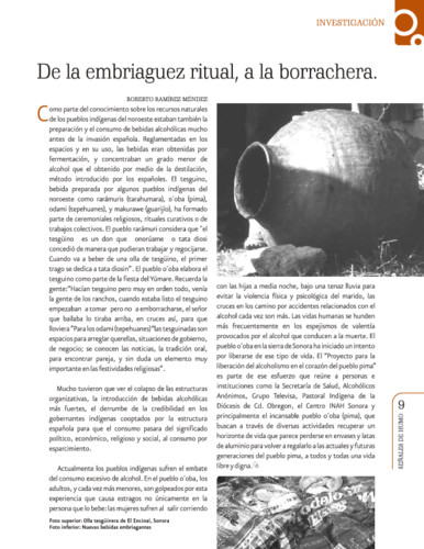 De la embriaguez ritual, a la borrachera