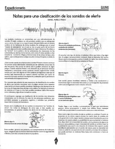 Notas para una clasificación de los sonidos de alerta