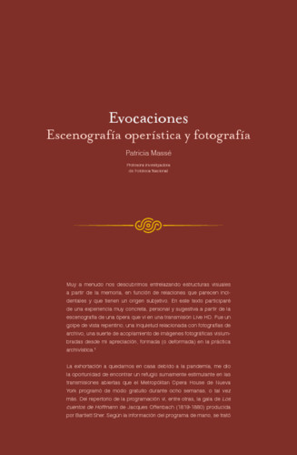 Evocaciones. Escenografía operística y fotografía