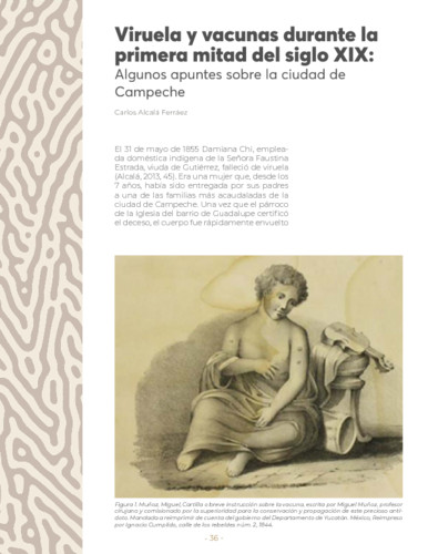 Viruela y vacunas durante la primera mitad del siglo XIX: Algunos apuntes sobre la ciudad de Campeche