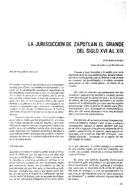 La jurisdicción de Zapotlán el Grande del siglo XVI al XIX.