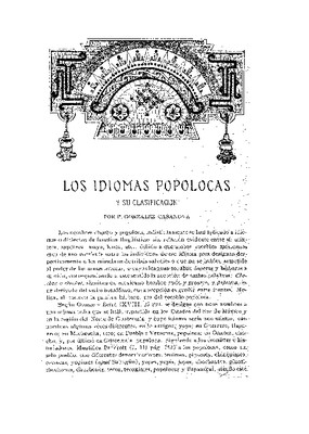 Los idiomas popolocas y su clasificación.