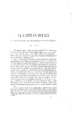 El capitán Guillermo Dupáix y las ruinas de Ococingo y Palenque.