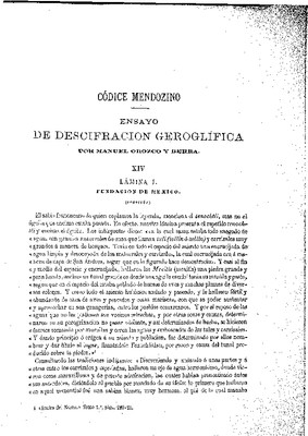 Ensayo de descifración geroglífica. XIV.- Fundación de México.