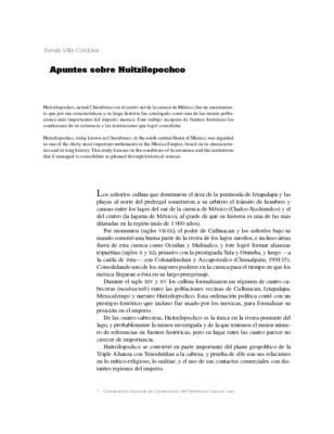 Apuntes sobre Huitzilopochco