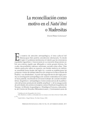 La reconciliación como motivo en el Natsi’itni o Madresitas