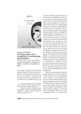 Jacques Galinier, El espejo otomí. De la etnografía a la antropología psicoanalítica, México, INAH/CDI/CEMCA (Etnografía de los pueblos indígenas de México, Estudios monográficos), 2009.