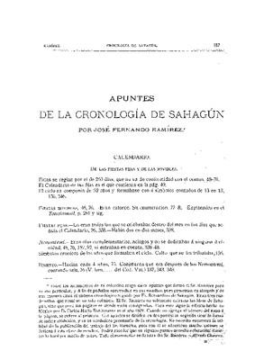 Apuntes de la cronología de Sahagún.