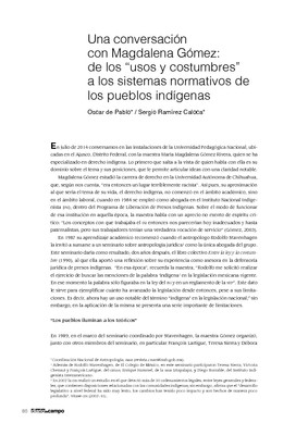 Una conversación con Magdalena Gómez: de los “usos y costumbres” a los sistemas normativos de los pueblos indígenas