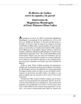 El México de Calles: entre la espada y la pared