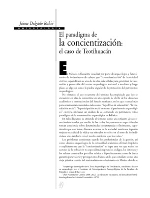 El paradigma de la concientización: el caso de Teotihuacán