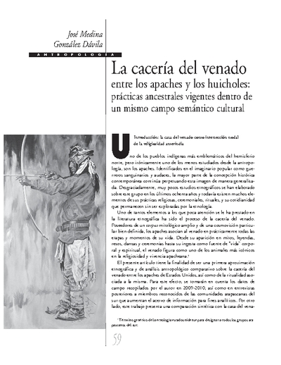 La caceria del venado entre los apaches y los huicholes: prácticas ancestrales vigentes dentro de un mismo campo semántico cultural