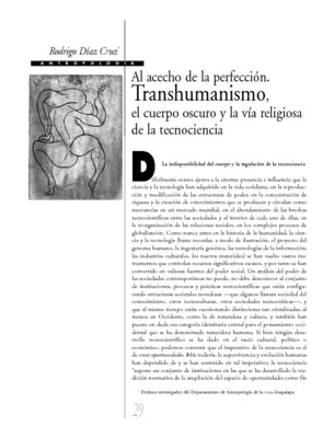 Al acecho de la perfección. Transhumanismo, el cuerpo oscuro y la vía religiosa de la tecnociencia