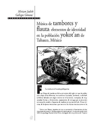 Música de tambores y flauta: elementos de identidad en la población yokot’an de Tabasco, México