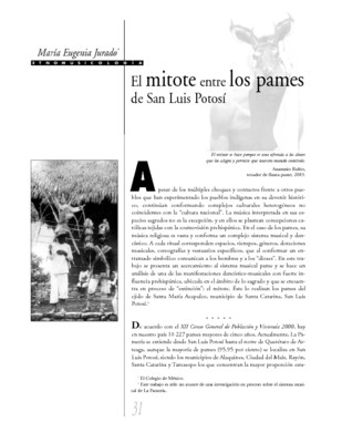 El mitote entre los pames de San Luis Potosí