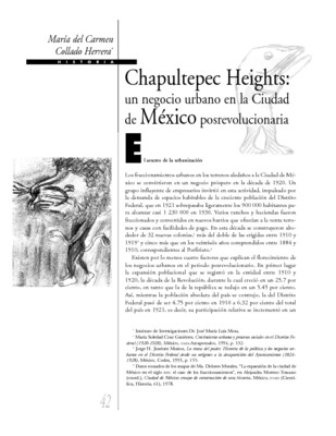 Chapultepec Heights: un negocio urbano en la Ciudad de México posrevolucionaria