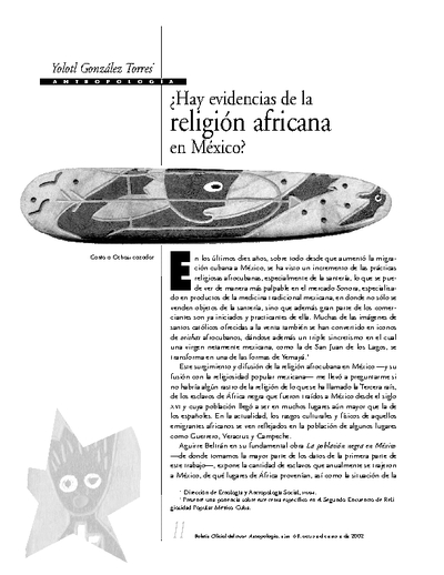 ¿Hay evidencias de la religión africana en México?