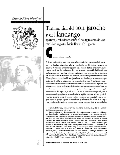 Testimonios del son jarocho y del fandango