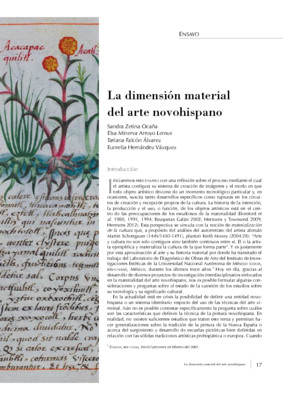 La dimensión material del arte novohispano