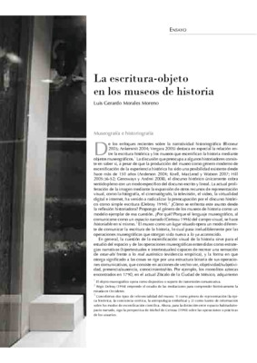La escritura-objeto en los museos de historia