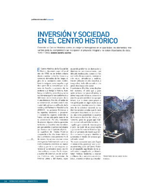 Inversión y sociedad en el Centro Histórico