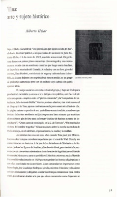 Tina: arte y sujeto histórico