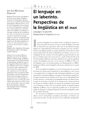 El lenguaje en un laberinto. Perspectivas de la linguística